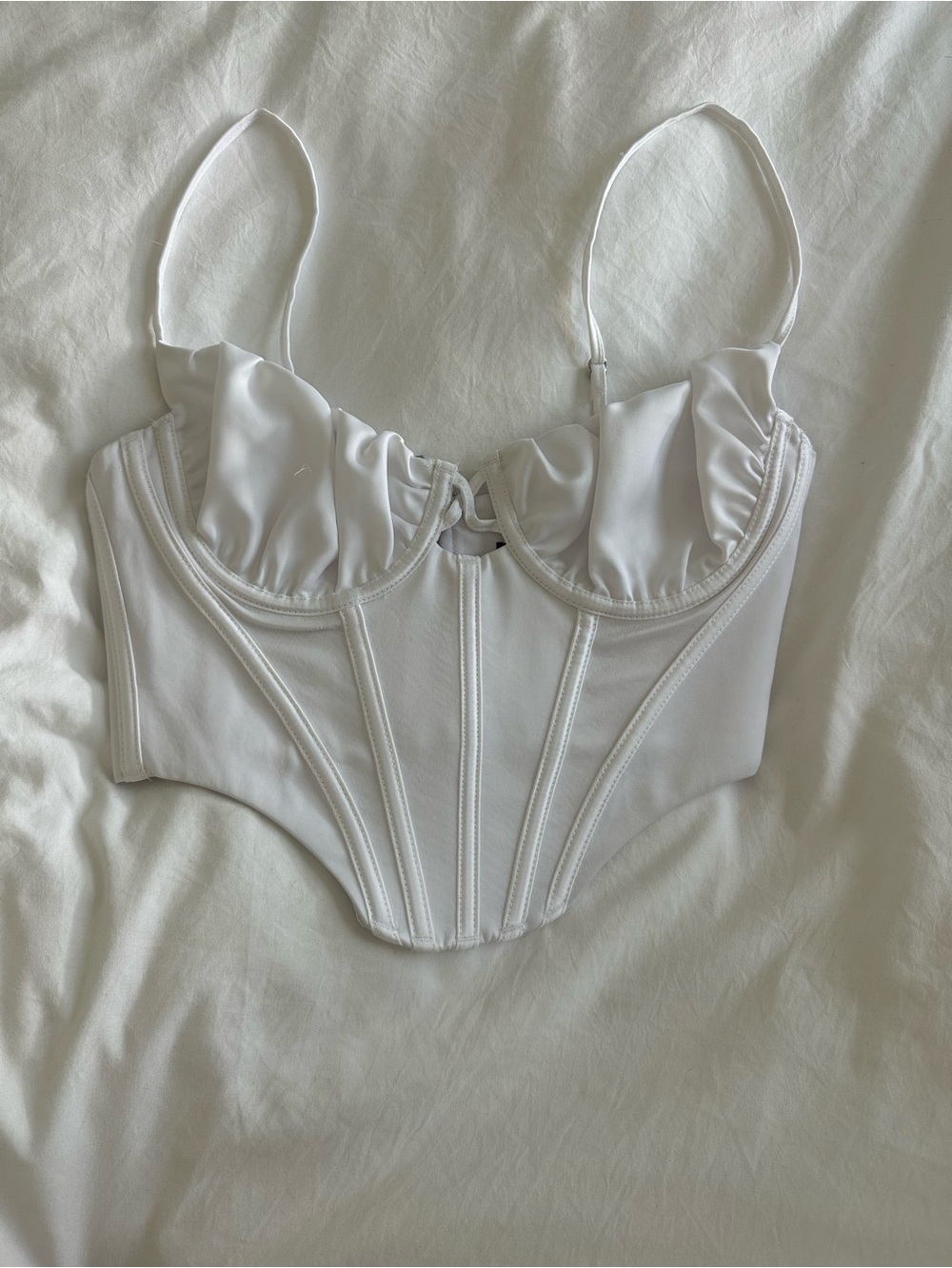 White Fox Boutique White Corset Bustier Top
